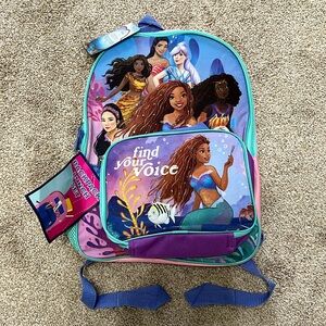 NWT! Little Mermaid Find Your Voice Backpack Lunch Set